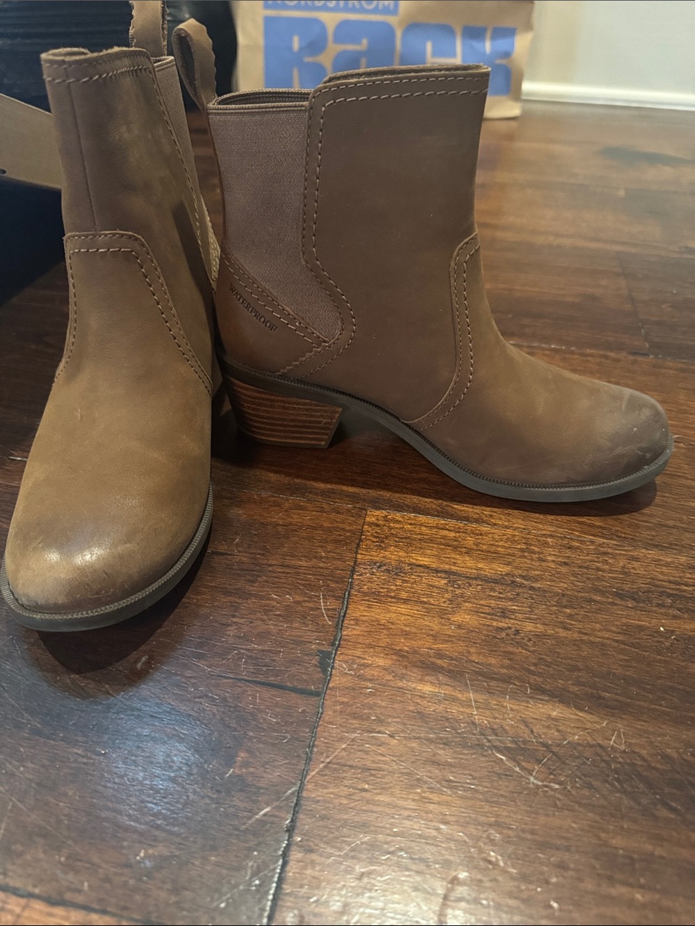 Teva Brown Leather Chelsea Ankle Boots waterproof